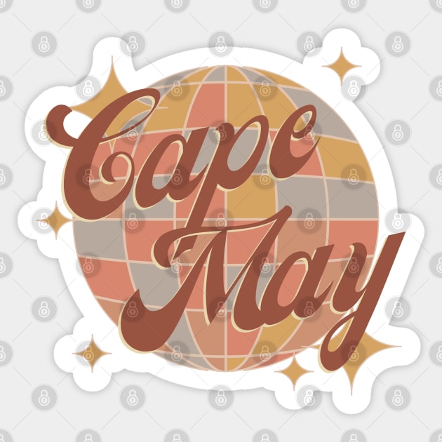 Cape May New Jersey Retro Vintage Party Sticker by Bailamor